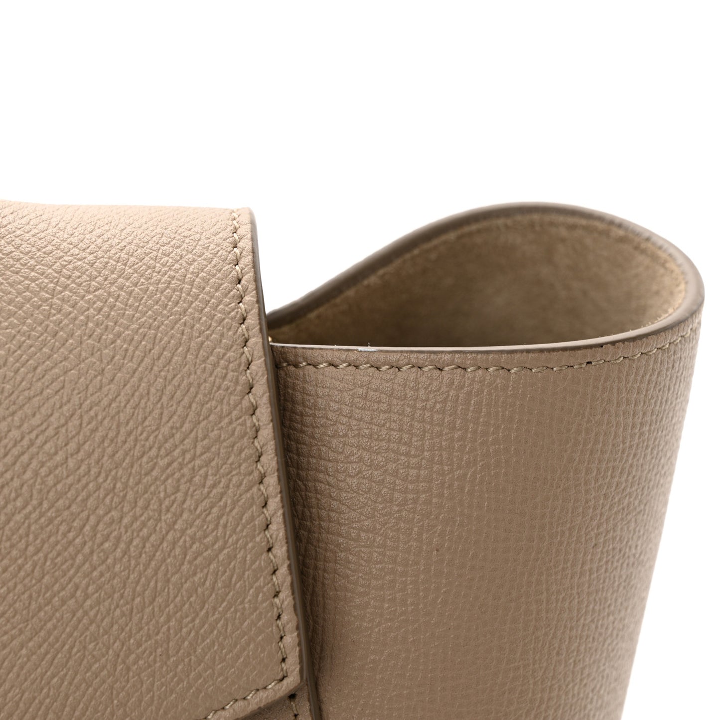 Grained Calfskin Mini Belt Bag Light Taupe