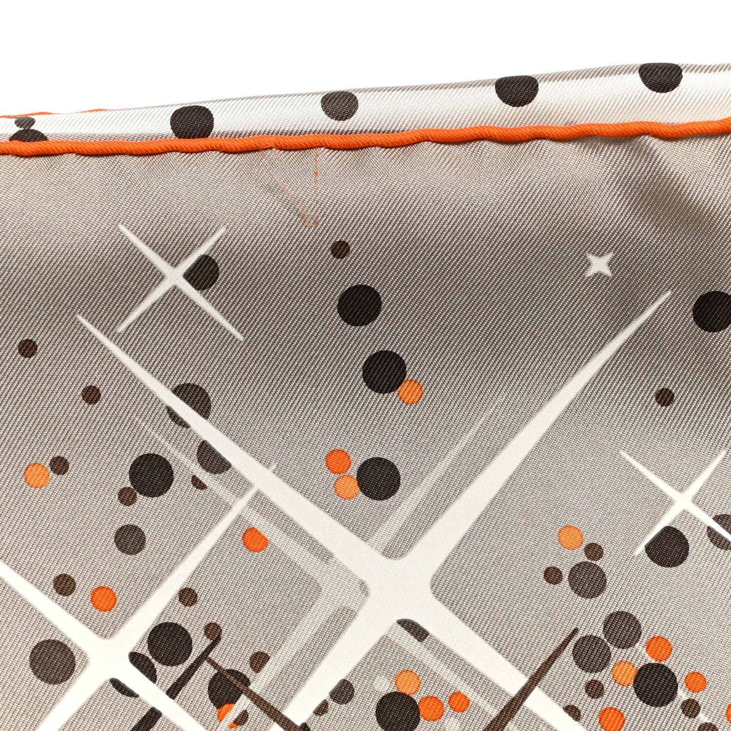 Hermes Silk Magic Kelly Scarf 90 Sepia White Orange 7 of 7