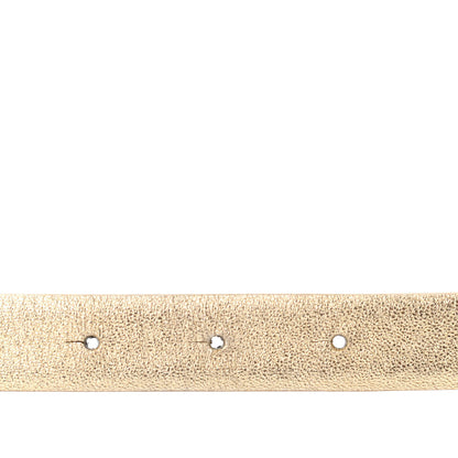 Chanel Metallic Lambskin Crystal Baguette Logo Belt 80 32 Gold 3 of 4
