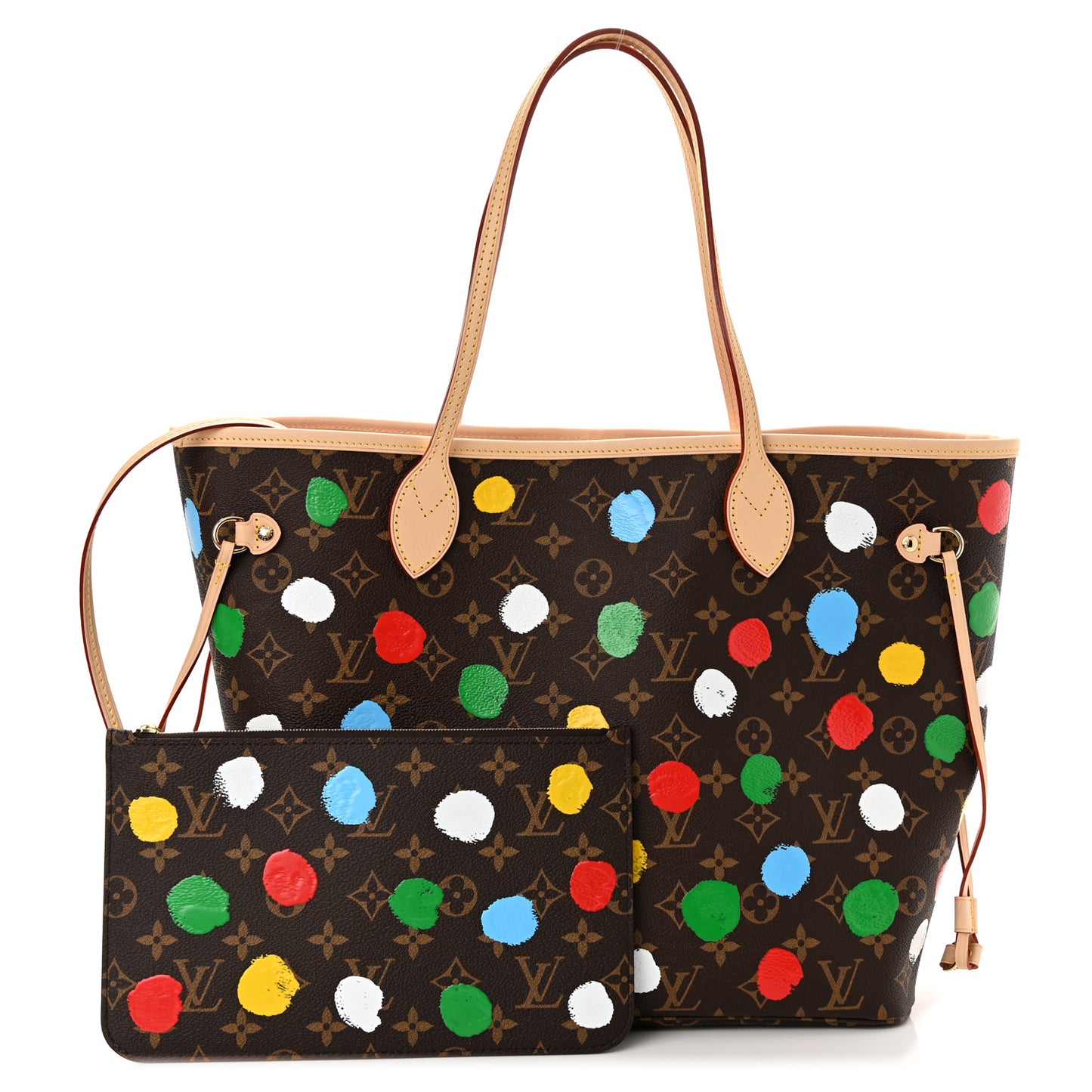 LV X YK Monogram Dots Neverfull MM