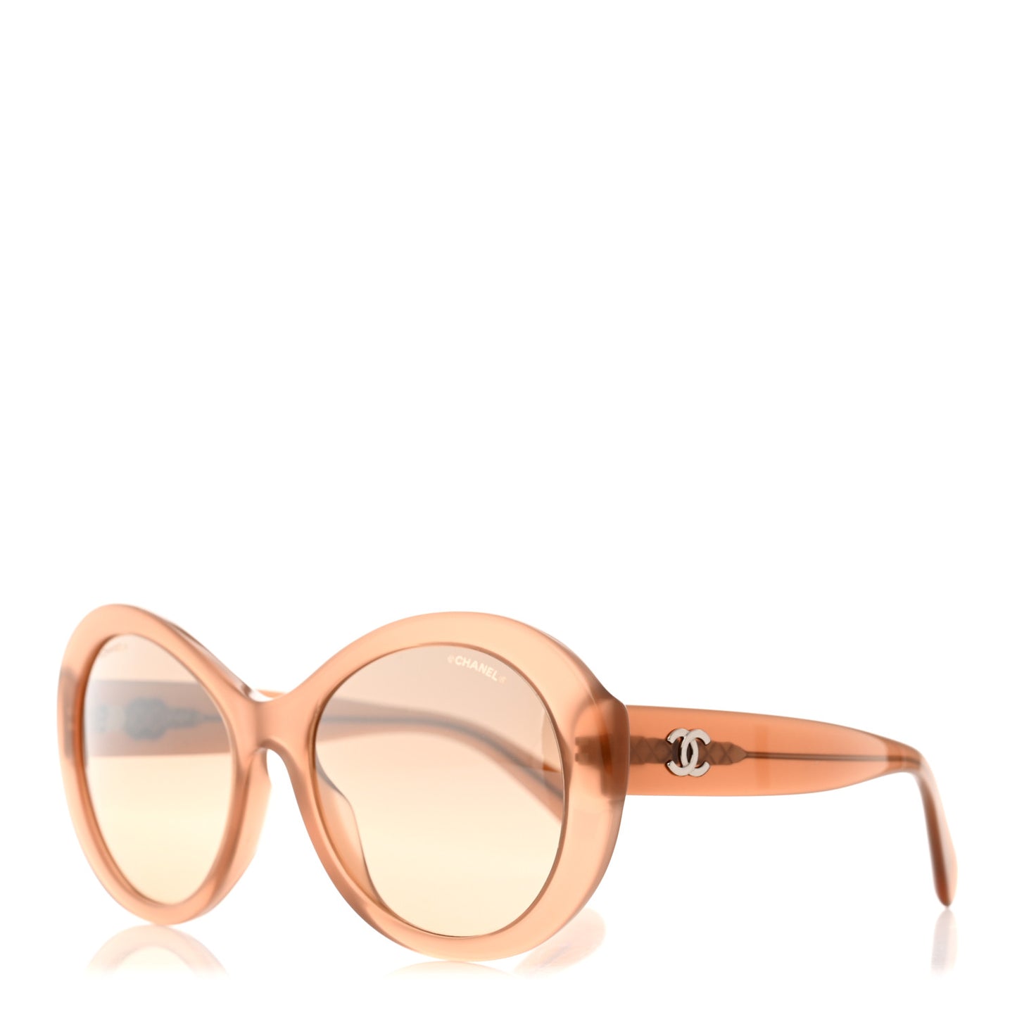 Acetate CC Oval Sunglasses 5372-A Dark Beige