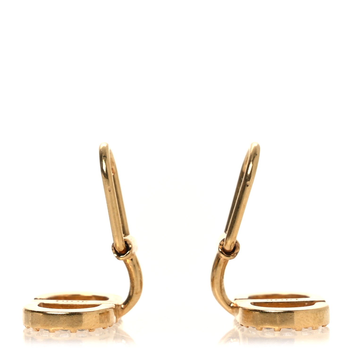 Christian Dior Crystal Clair D Lune Clip On Earrings Gold 3 of 4