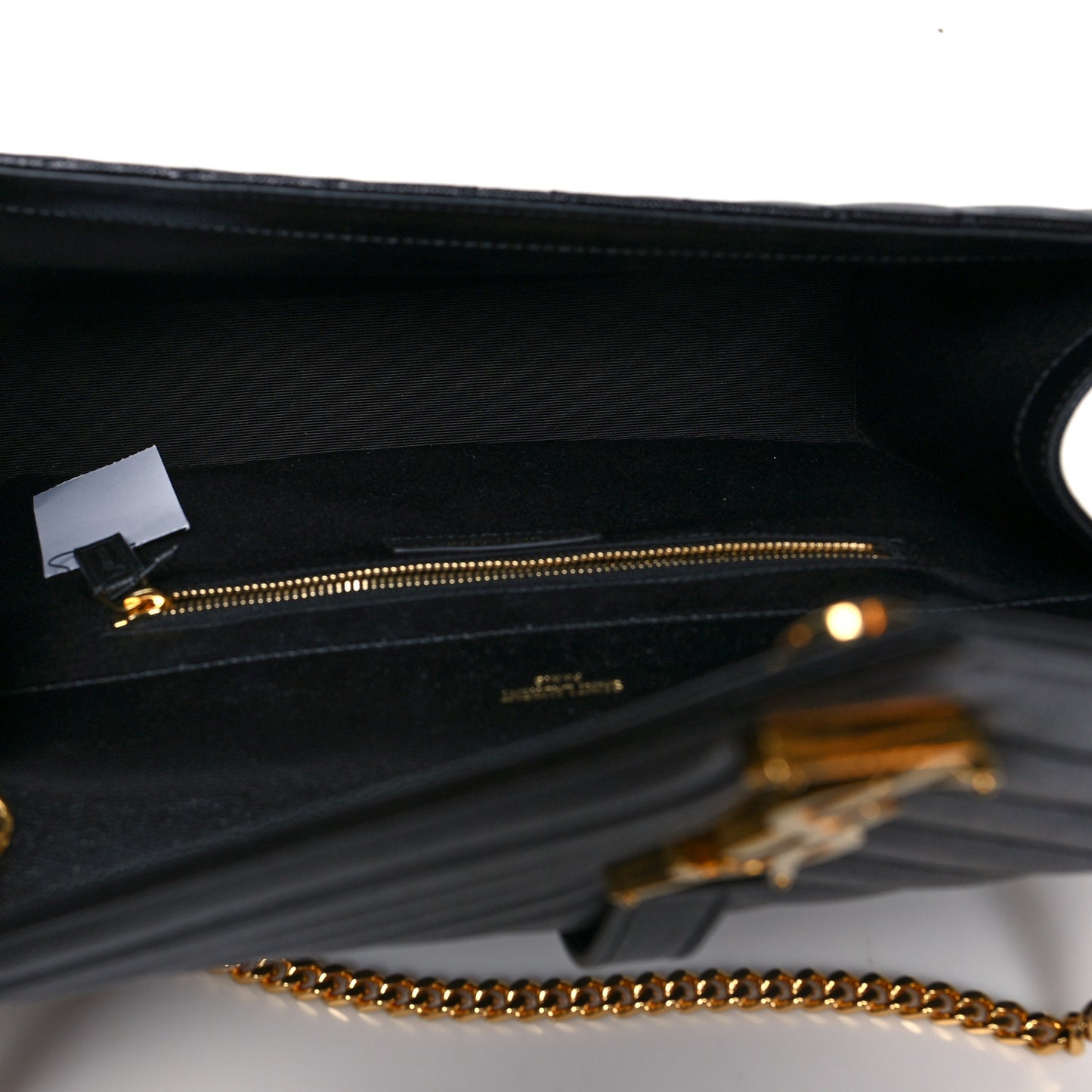Grain De Poudre Matelasse Chevron Large Monogram Satchel Black