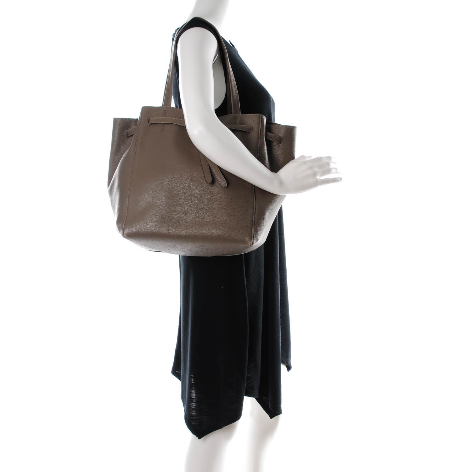 Celine Soft Grained Calfskin Medium Cabas Phantom Taupe 2 of 7