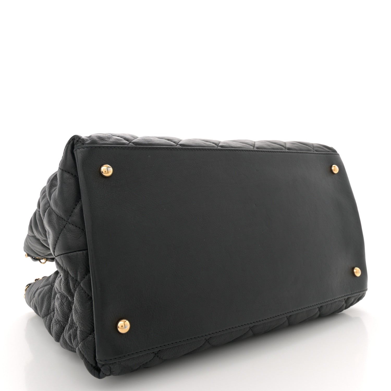 Chanel Calfskin Quilted Small Chain Me Tote Black 4 of 12