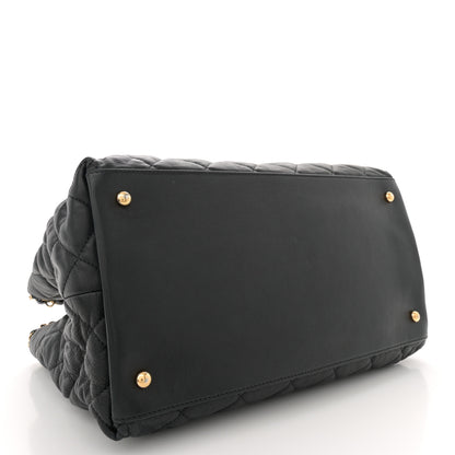 Chanel Calfskin Quilted Small Chain Me Tote Black 4 of 12