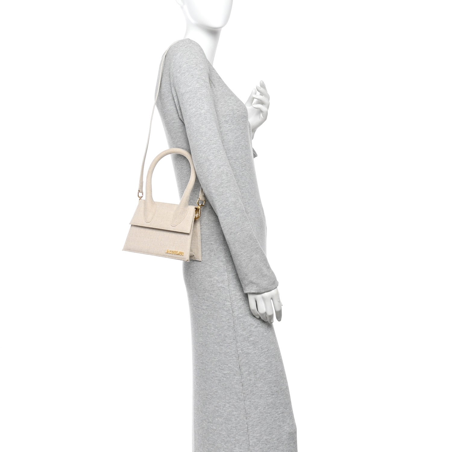 Jacquemus Linen Le Chiquito Moyen Light Greige 2 of 9
