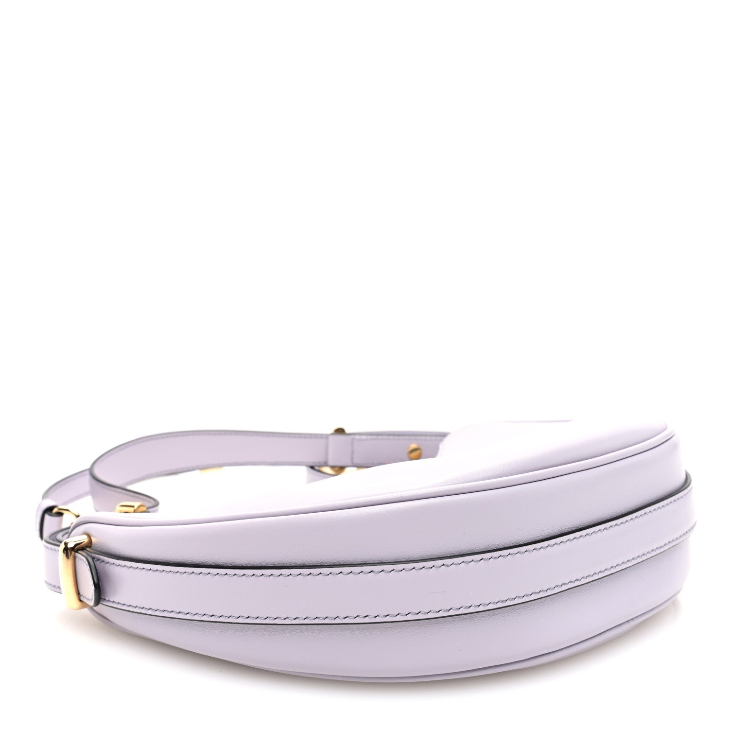 Prada Soft Calfskin Arque Shoulder Bag Glicine 4 of 9