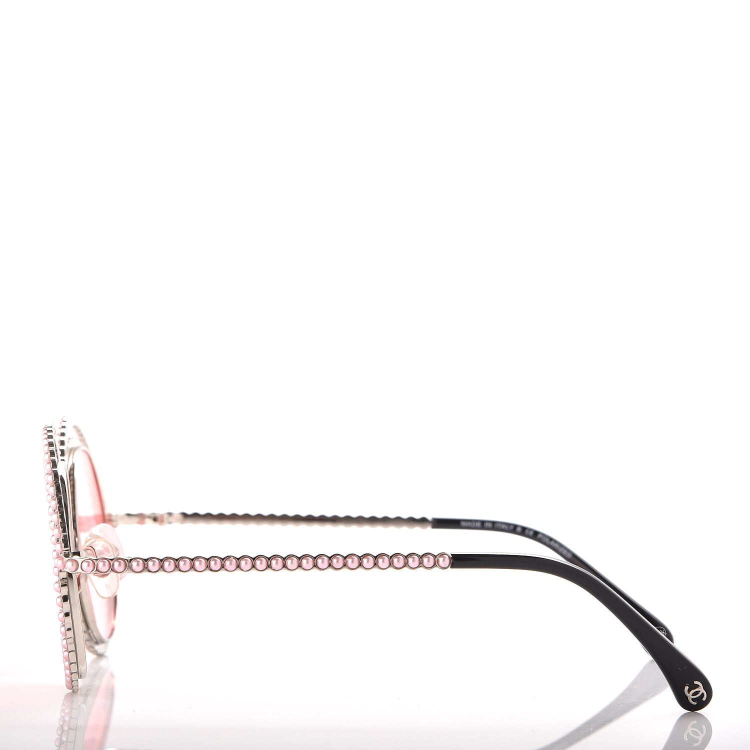 Chanel Metallic Pearl Round Polarized Sunglasses 9521-H Pink Silver 3 of 8