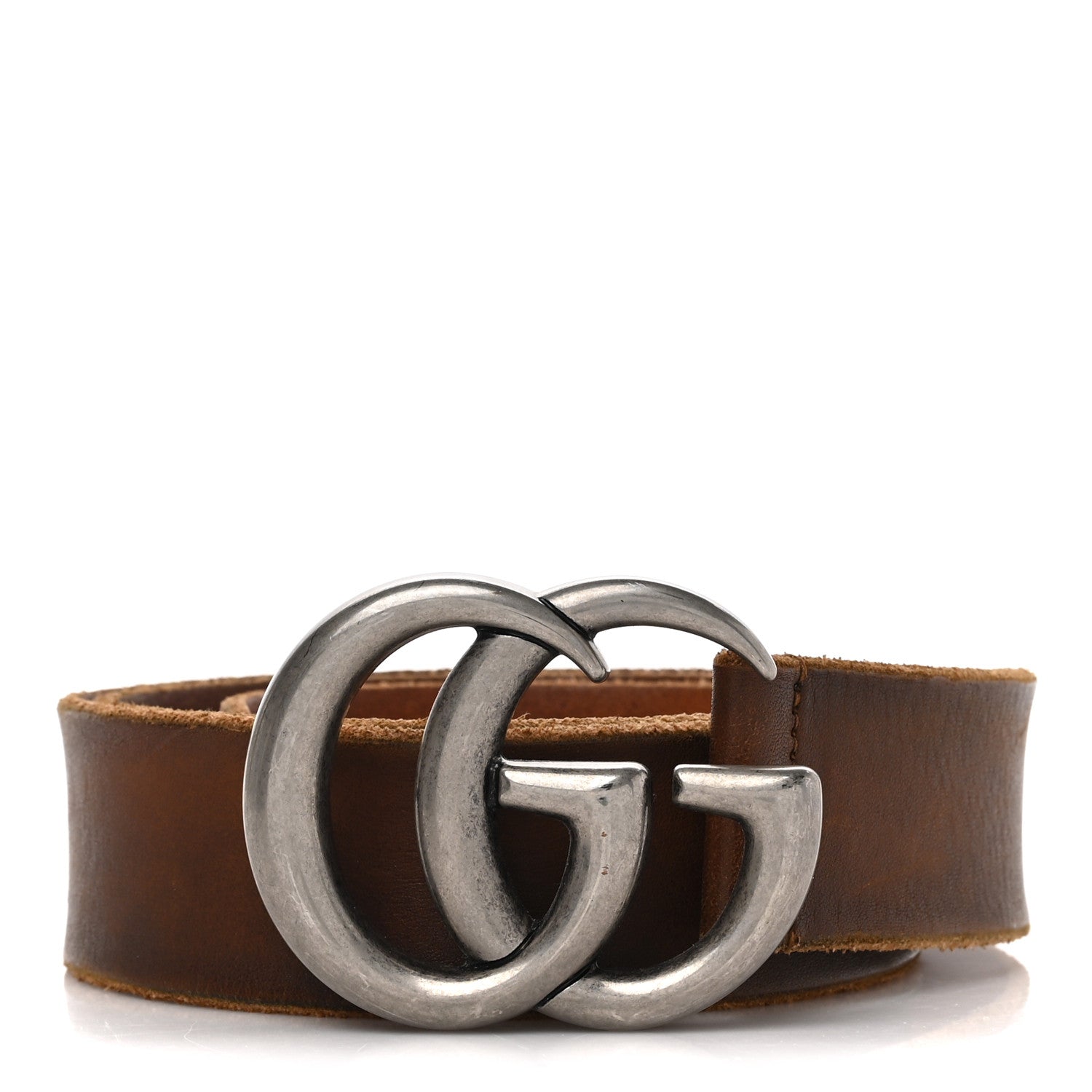 Gucci Cuoio Toscano Nickel Double Double G 40mm Belt 90 36 Cuir 1 of 6