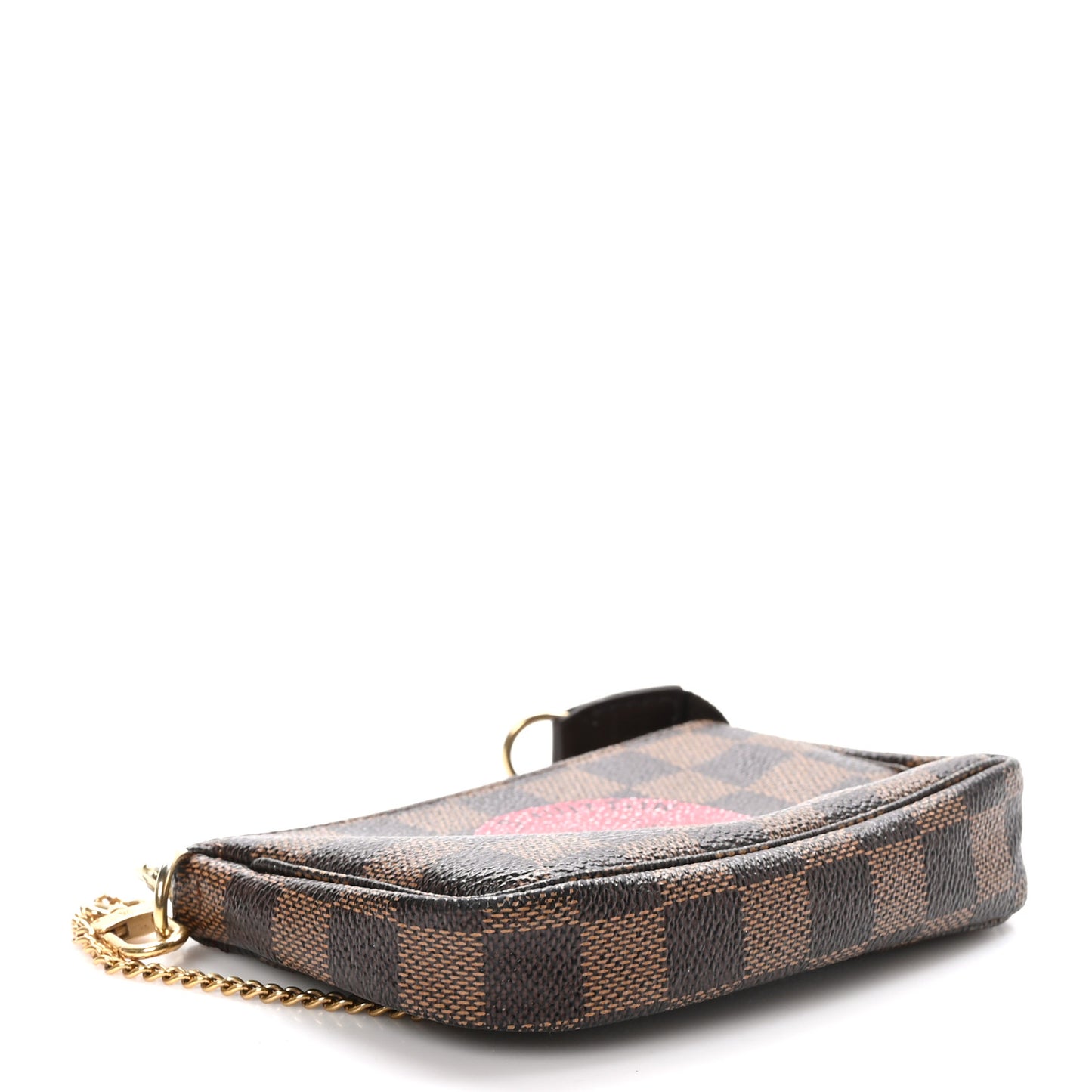 Damier Ebene Complice Trunks and Bags Mini Pochette Accessories Red