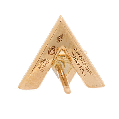 Louis Vuitton 18K Pink Gold Diamond LV Volt Stud Earrings 4 of 4