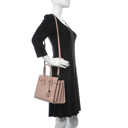 Saint Laurent Smooth Calfskin Baby Sac De Jour Pale Pink 2 of 9