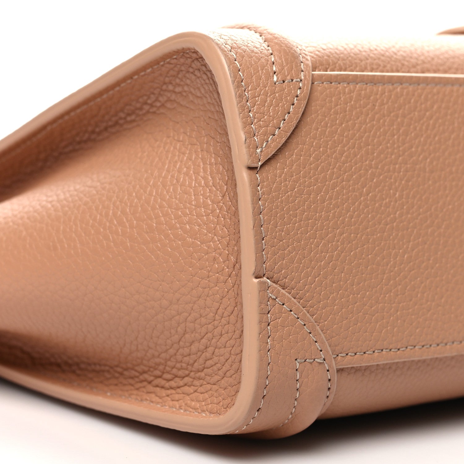 Celine Drummed Calfskin Nano Luggage Desert Rose 10 of 11