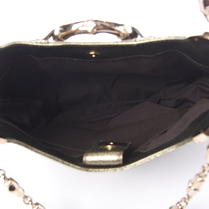 Gucci Monogram Bamboo Chain Tom Ford Shoulder Bag Metallic 4 of 9