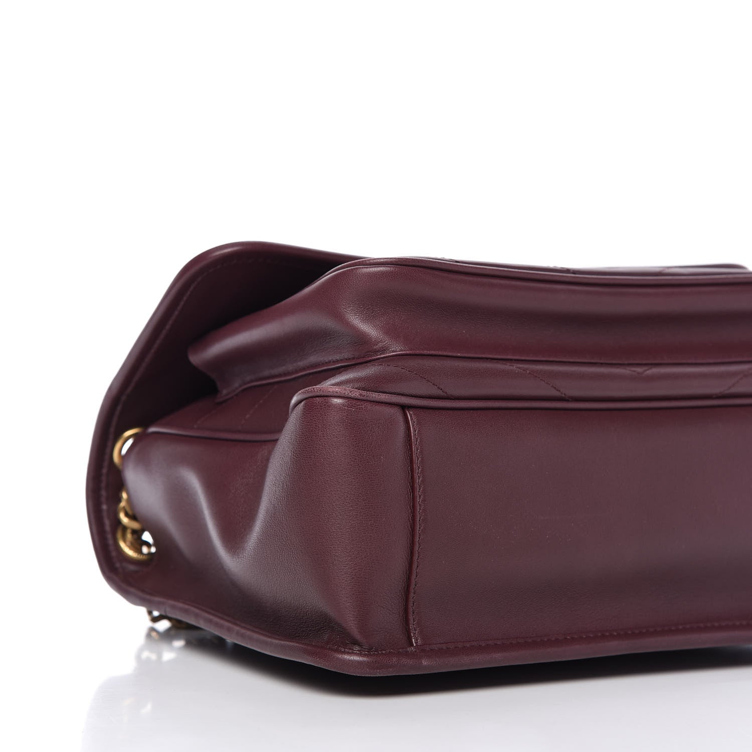 Saint Laurent Lambskin Matelasse Monogram Medium Niki Chain Satchel Burgundy 6 of 9