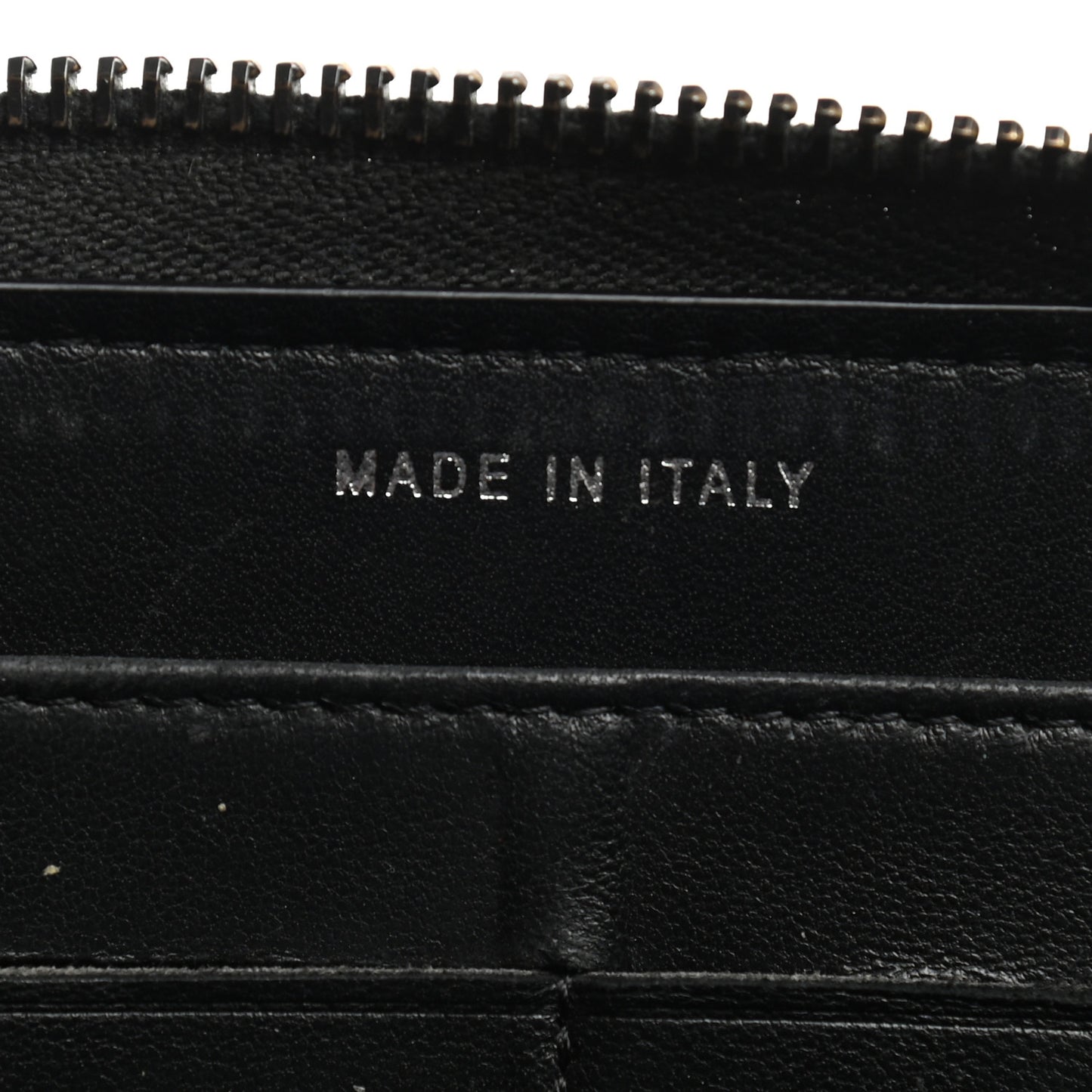 Lambskin Chevron Quilted Zip Around Wallet So Black