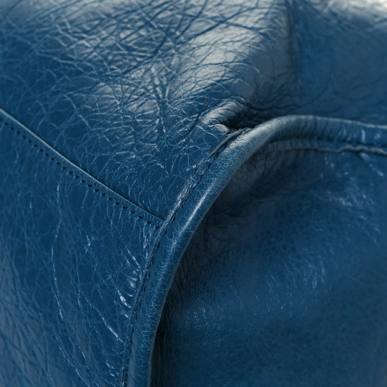 Balenciaga Agneau Arena Gold Hardware Metallic Edge City Bleu Abysse 12 of 13