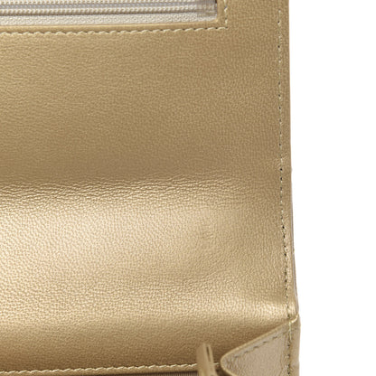 Chanel Metallic Goatskin Quilted 19 Wallet On Chain WOC Gold 13 of 14