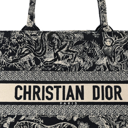Christian Dior Canvas Embroidered Medium Dioriviera Toile De Jouy Reverse Book Tote Blue 8 of 14