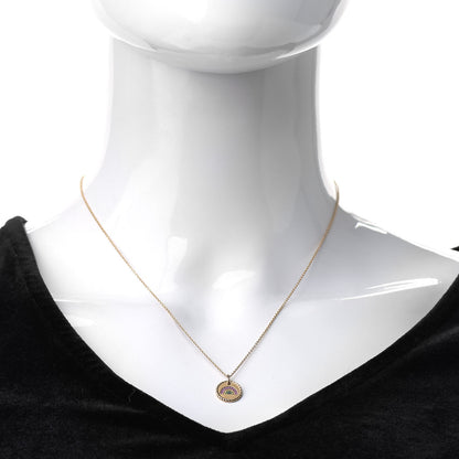 David Yurman 18K Yellow Gold Pink Yellow Blue Sapphire Tsavorite Collectibles Rainbow Pendant Necklace 2 of 7