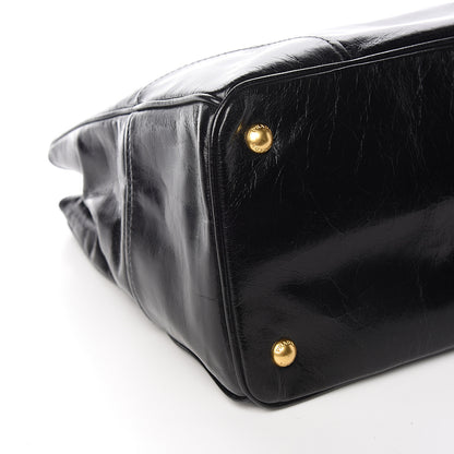 Prada Vitello Shine Top Handle Bag Black 7 of 9