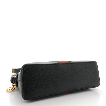 Gucci Calfskin GG Web Small Ophidia Dome Shoulder Bag Black 4 of 10