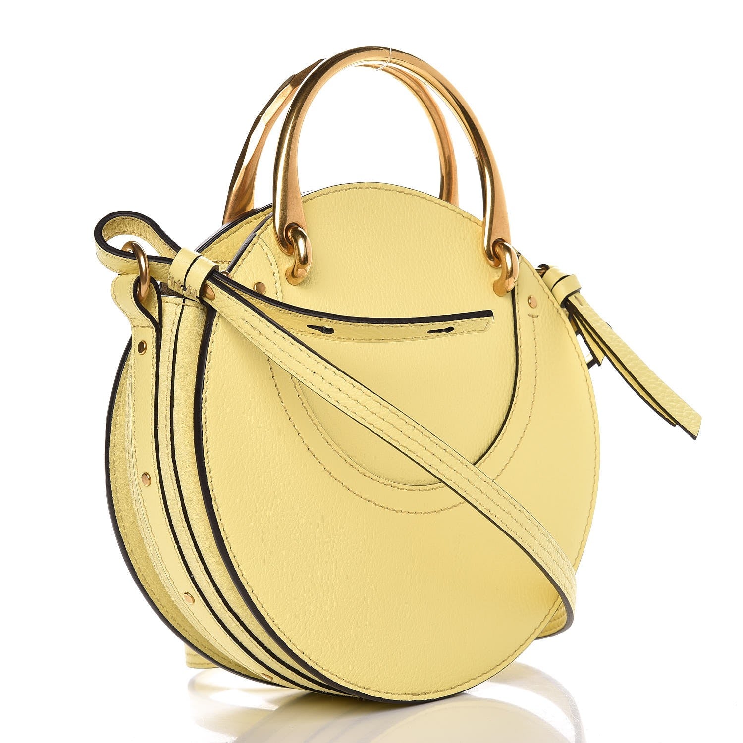 Chloe Calfskin Suede Small Pixie Bag Lemonade 3 of 8