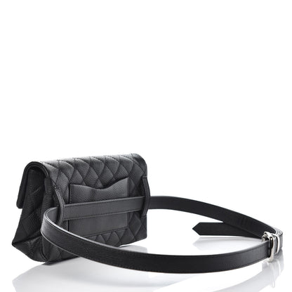 Chanel Grained Calfskin Quilted 2.55 Reissue Flap Belt Bag Clutch Black 3 of 7