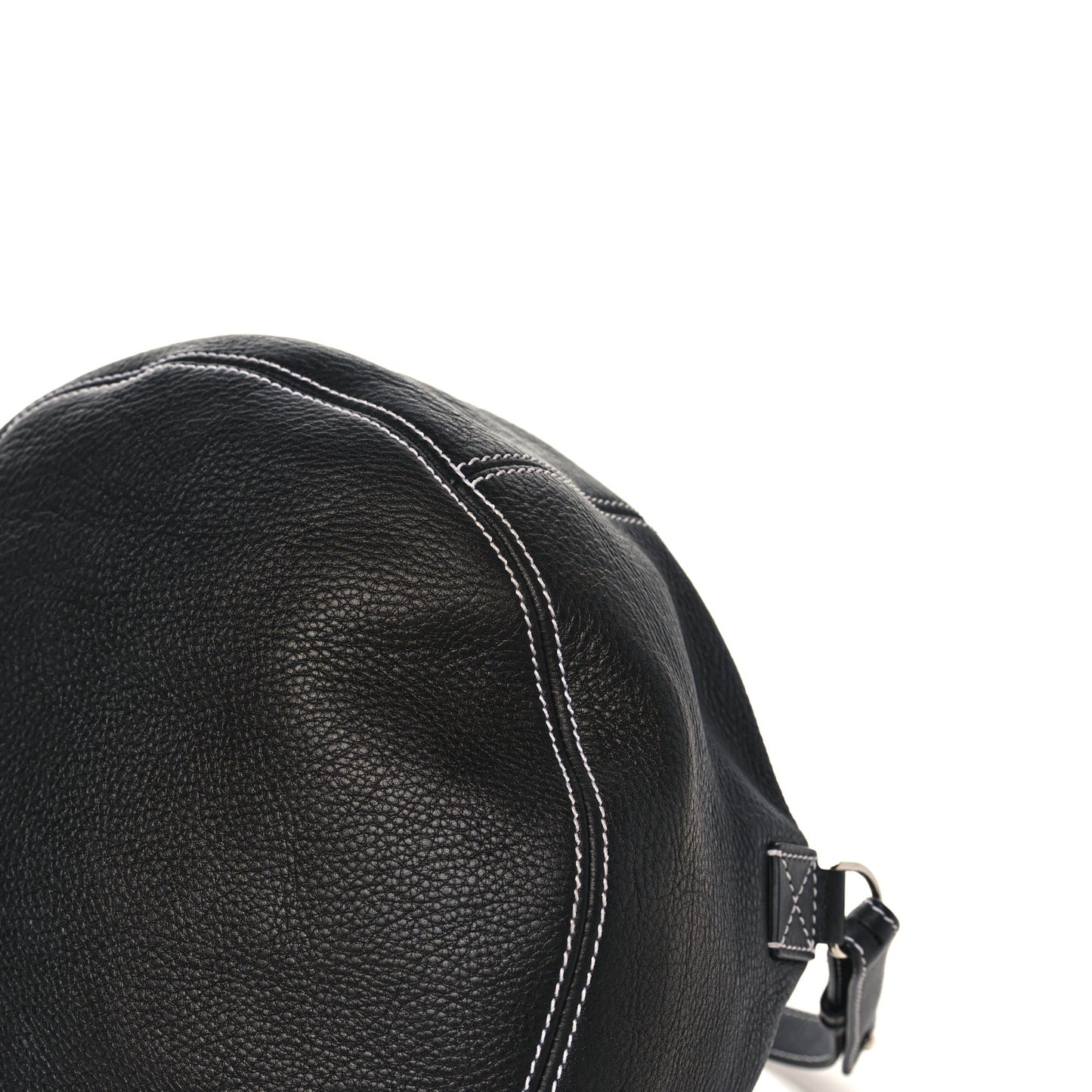 Calfskin Round Air Hobo Black