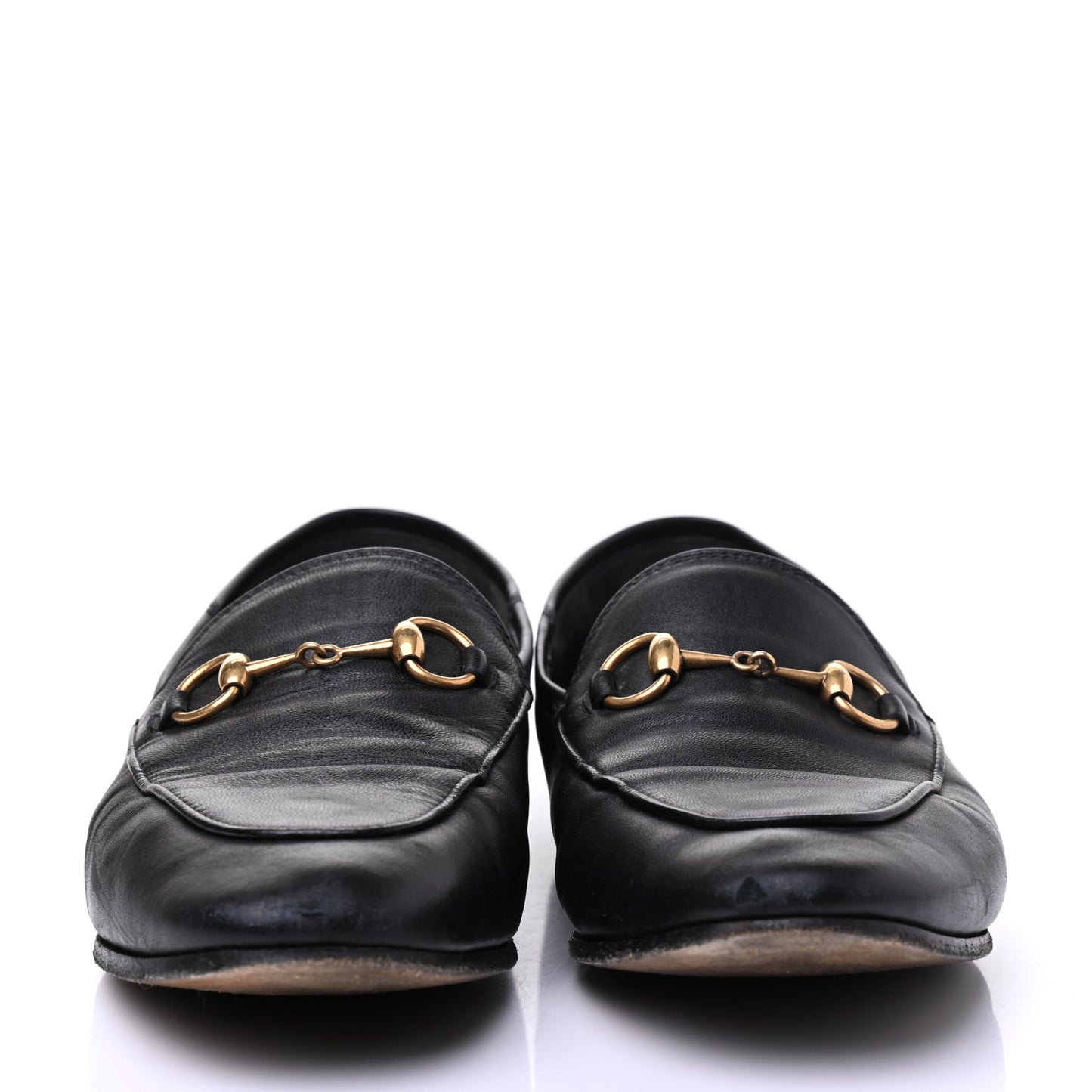 Lambskin Womens Brixton Horsebit Loafers 36 Black