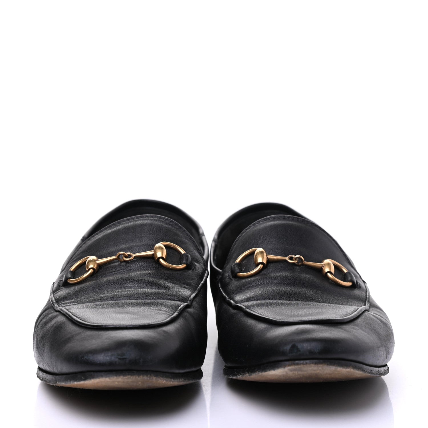 Gucci Lambskin Womens Brixton Horsebit Loafers 36 Black 2 of 19