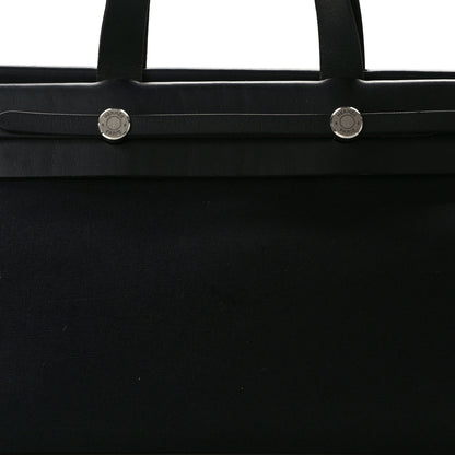 Hermes Toile Vache Hunter Herbag Cabas MM Black 16 of 16