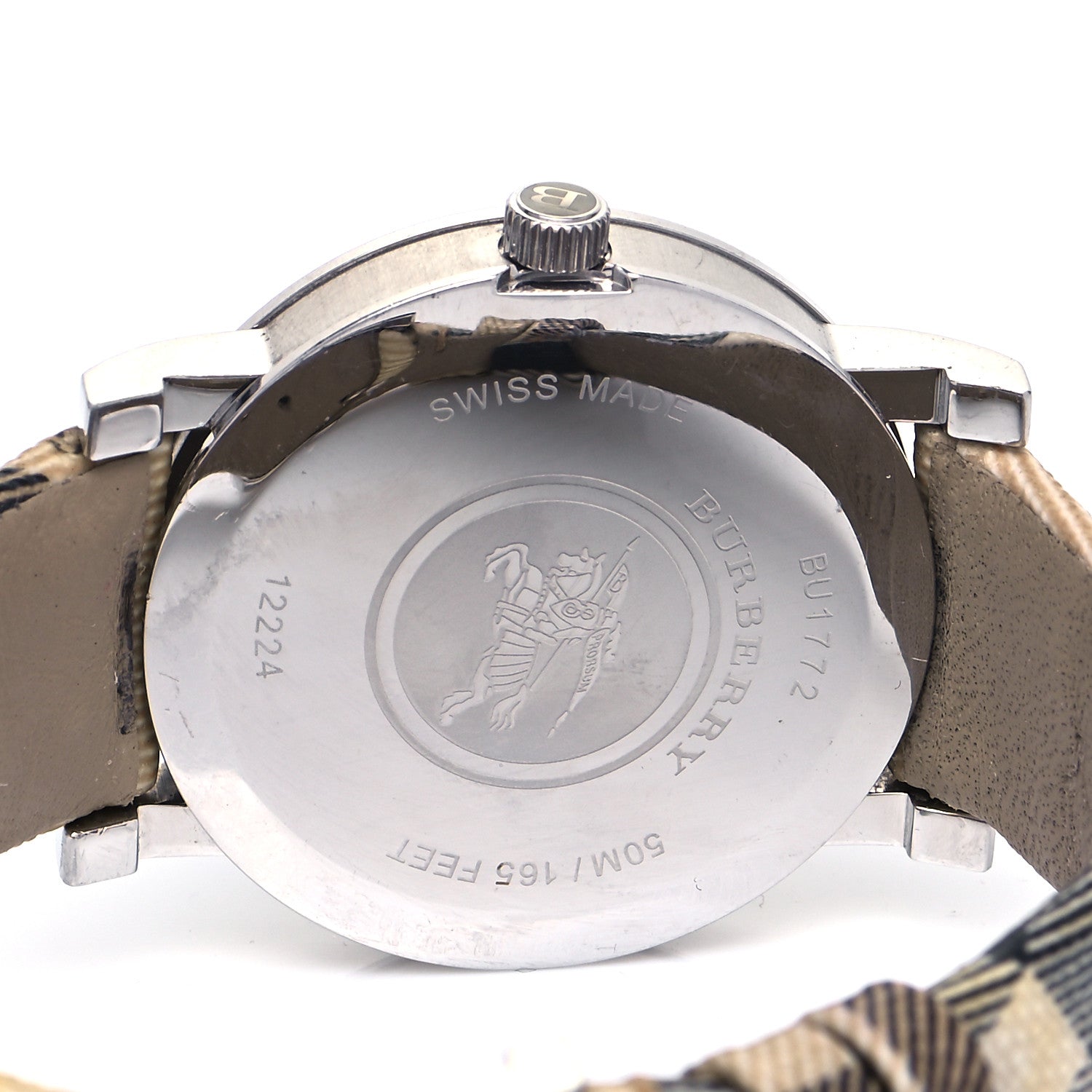 Burberry Stainless Steel Calfskin 38mm Heritage Nova Check Quartz Watch Black BU1772 4 of 5