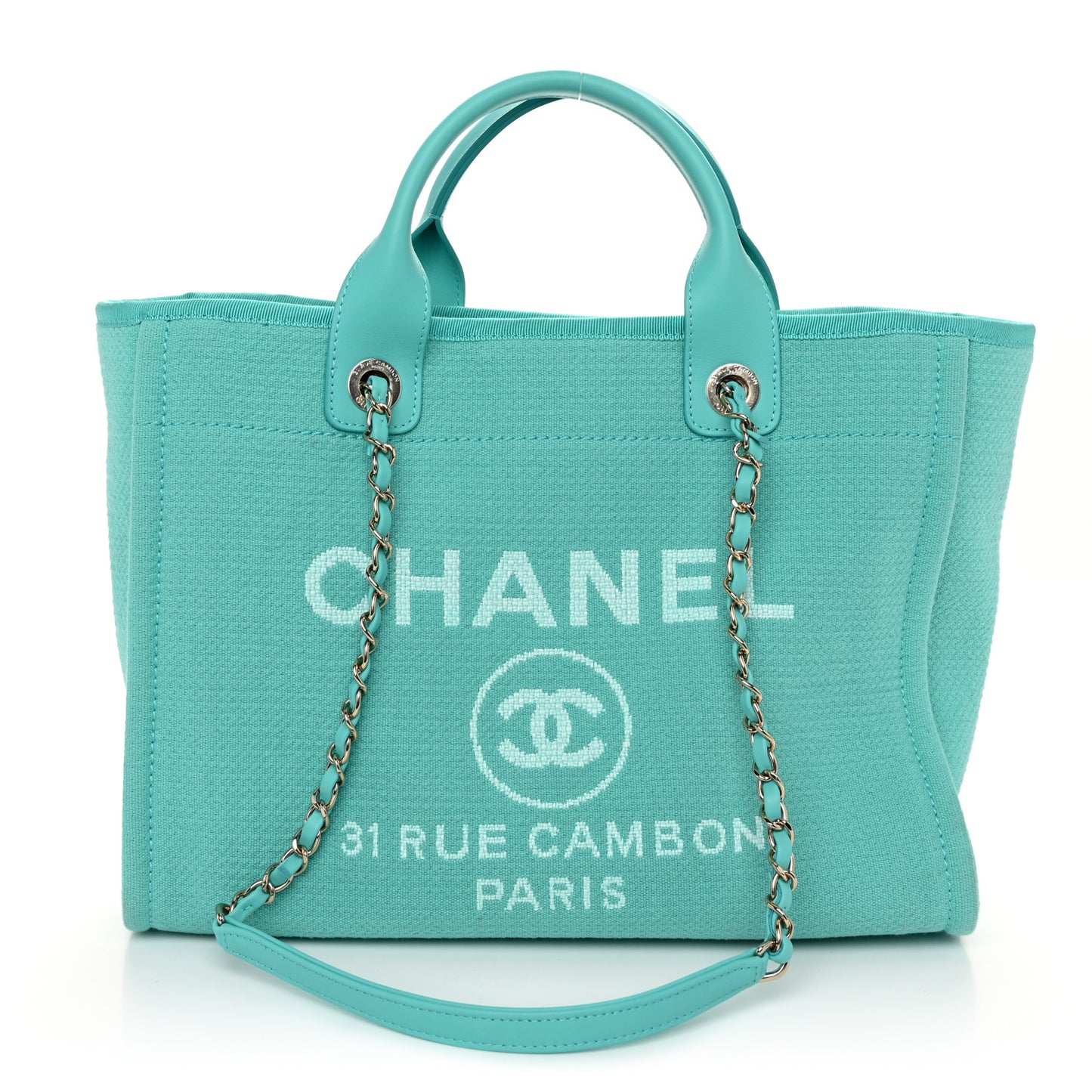 Mixed Fibers Small Deauville Tote Turquoise