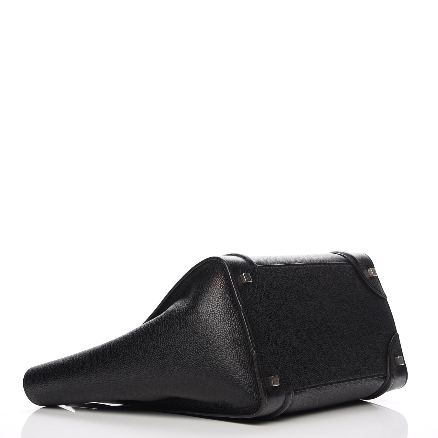 Drummed Calfskin Mini Luggage Black