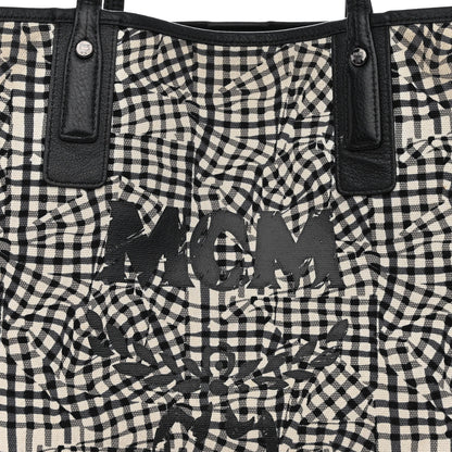 MCM Grained Calfskin Visetos Medium Liz Reversible Shopper Tote Black 14 of 17