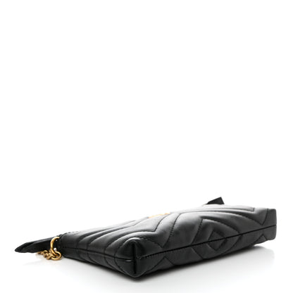 Gucci Calfskin Matelasse Mini GG Marmont Chain Bag Black 4 of 9