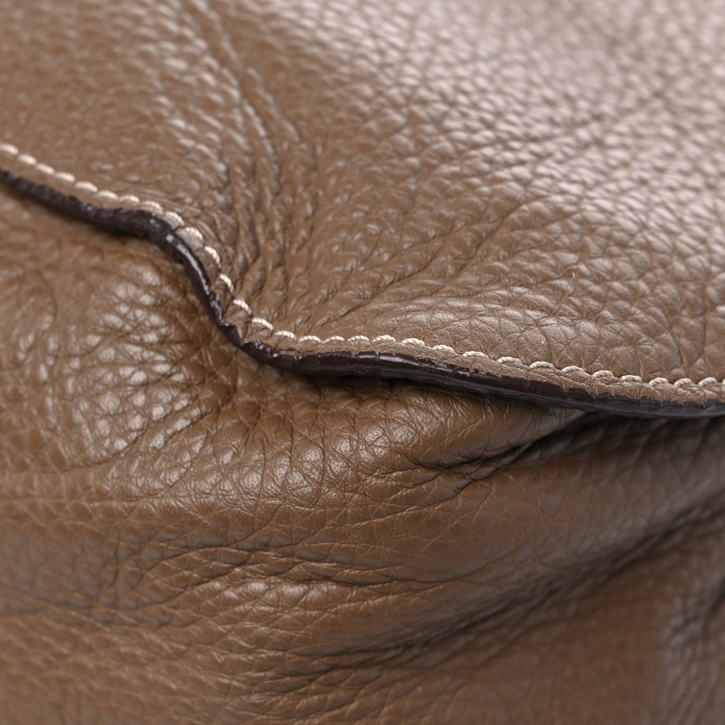 Calfskin Large Marcie Satchel Barbour Khaki