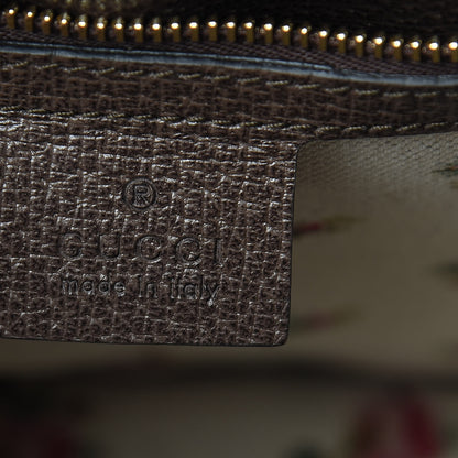 Gucci Calfskin Embroidered Medium Sylvie Top Handle Bag New Acero Multicolor 6 of 11