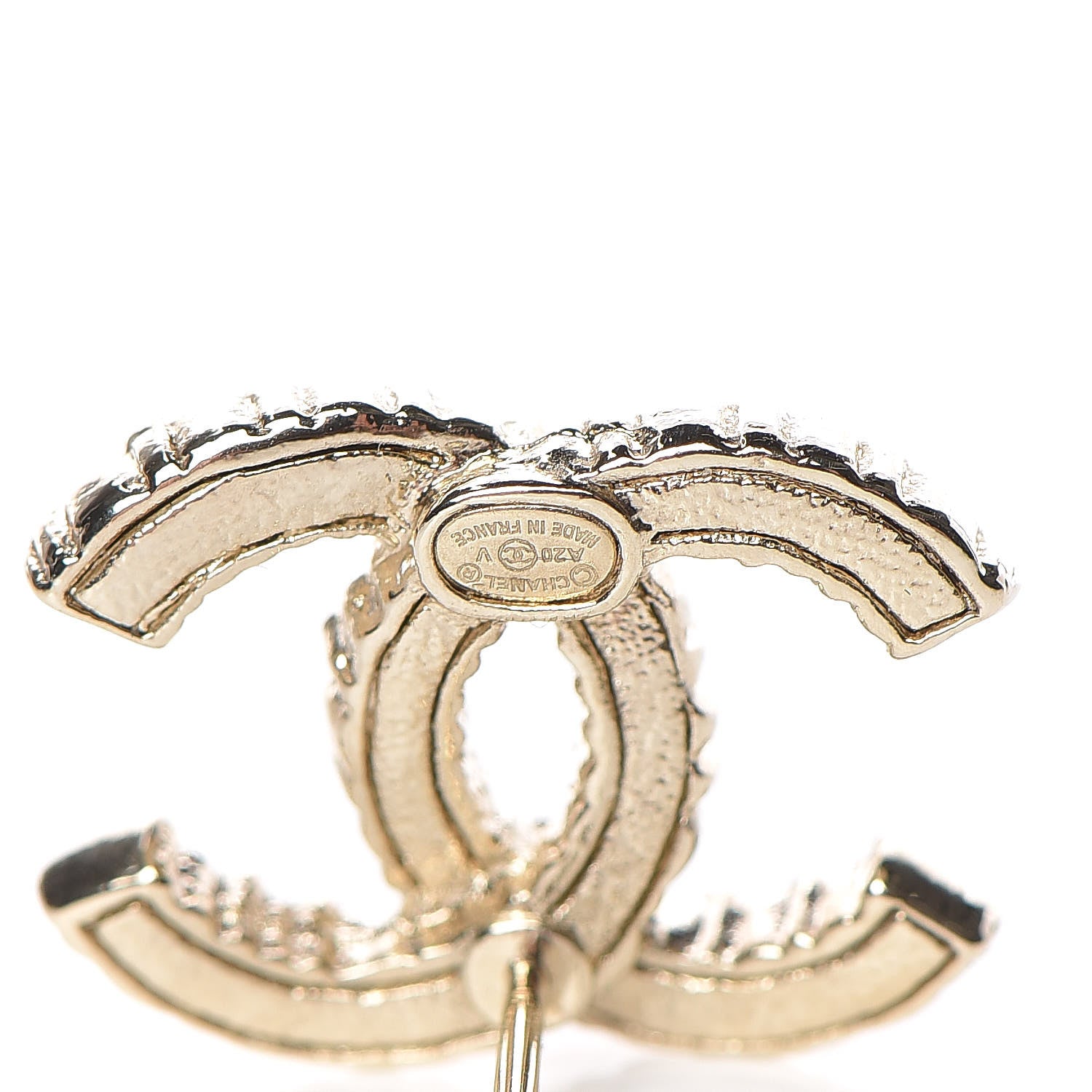 Chanel Crystal Over The Rainbow CC Earrings Gold Multicolor 4 of 5