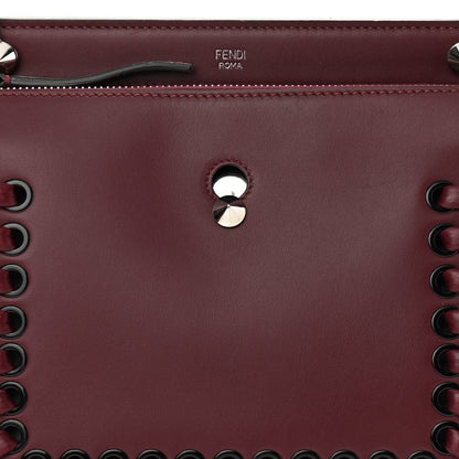Fendi Vitello Baltico Dolce Shiny Nappa Lace Up DotCom Satchel Bordeaux 11 of 19