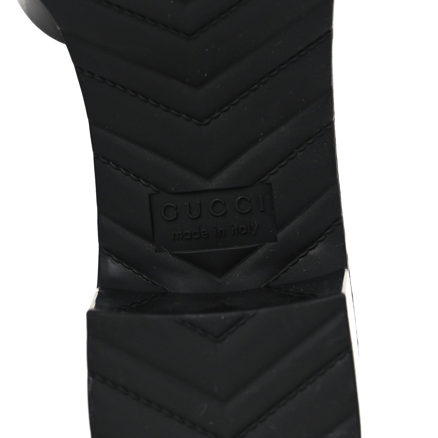Rubber Gucci Logo Womens Platform 20/60mm Slide Sandals 38 Black