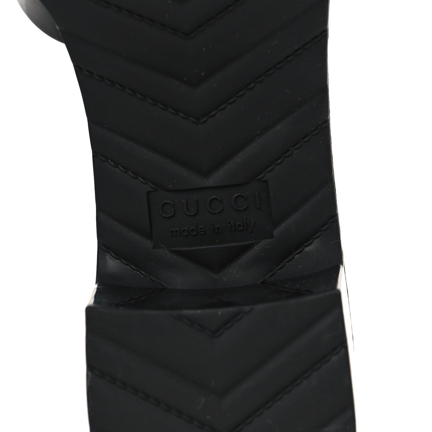 Gucci Rubber Gucci Logo Womens Platform 20/60mm Slide Sandals 38 Black 6 of 10