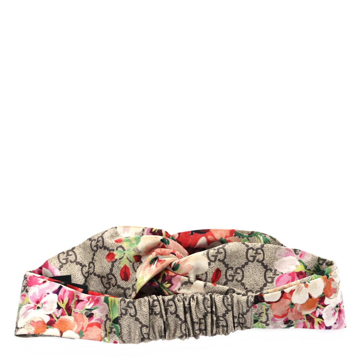 Silk Monogram Blooms Print Headband Antique Rose