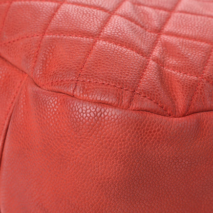 Chanel Iridescent Caviar Quilted Country Chic Hobo Red 10 of 12