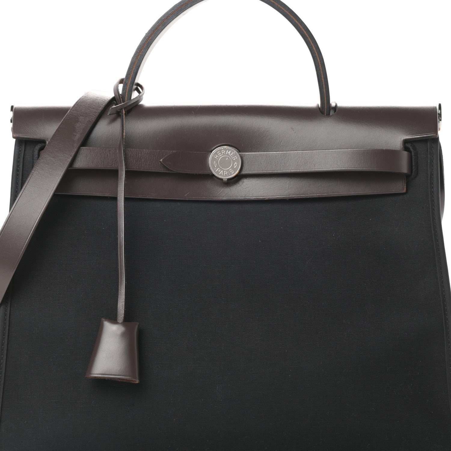 Hermes Toile Vache Hunter Herbag Zip 31 PM Black Ebene 9 of 13