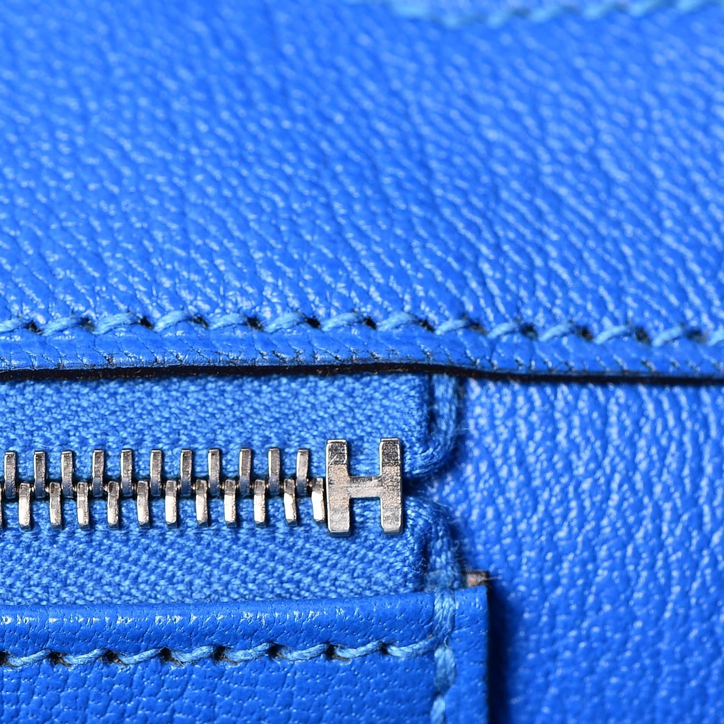 Taurillon Clemence Birkin 35 Bleu Hydra