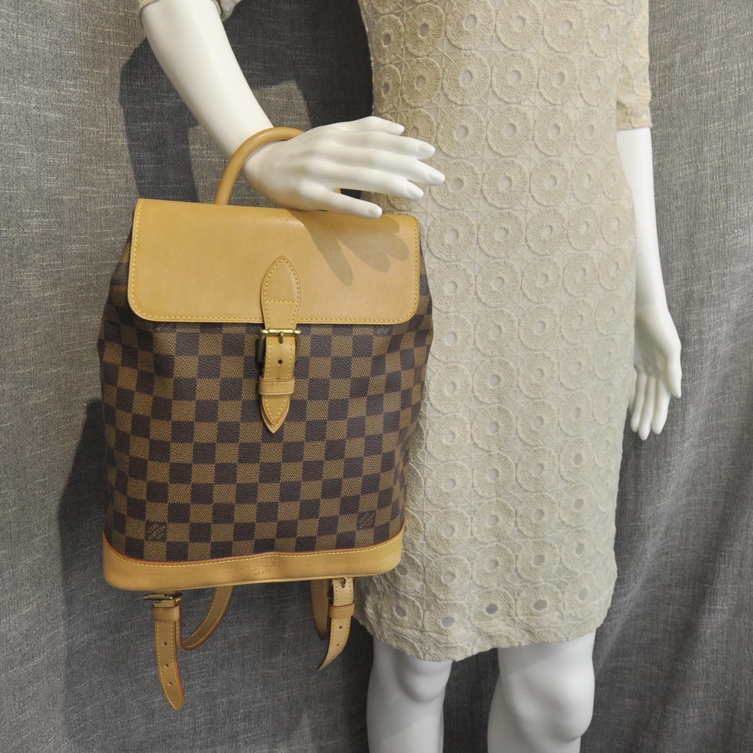 Louis Vuitton Damier Ebene Centenaire Soho Backpack 2 of 9