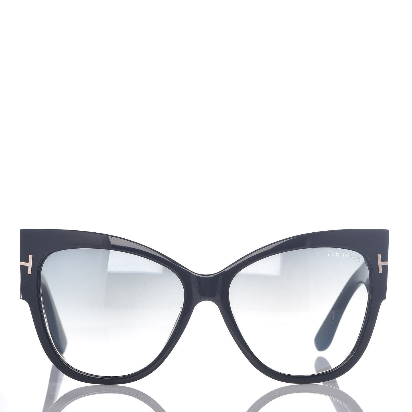 Acetate Anoushka Cat Eye Sunglasses TF371 Black